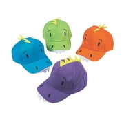 Angle View: Dinosaur Baseball Caps - Party Wear - 12 Pieces