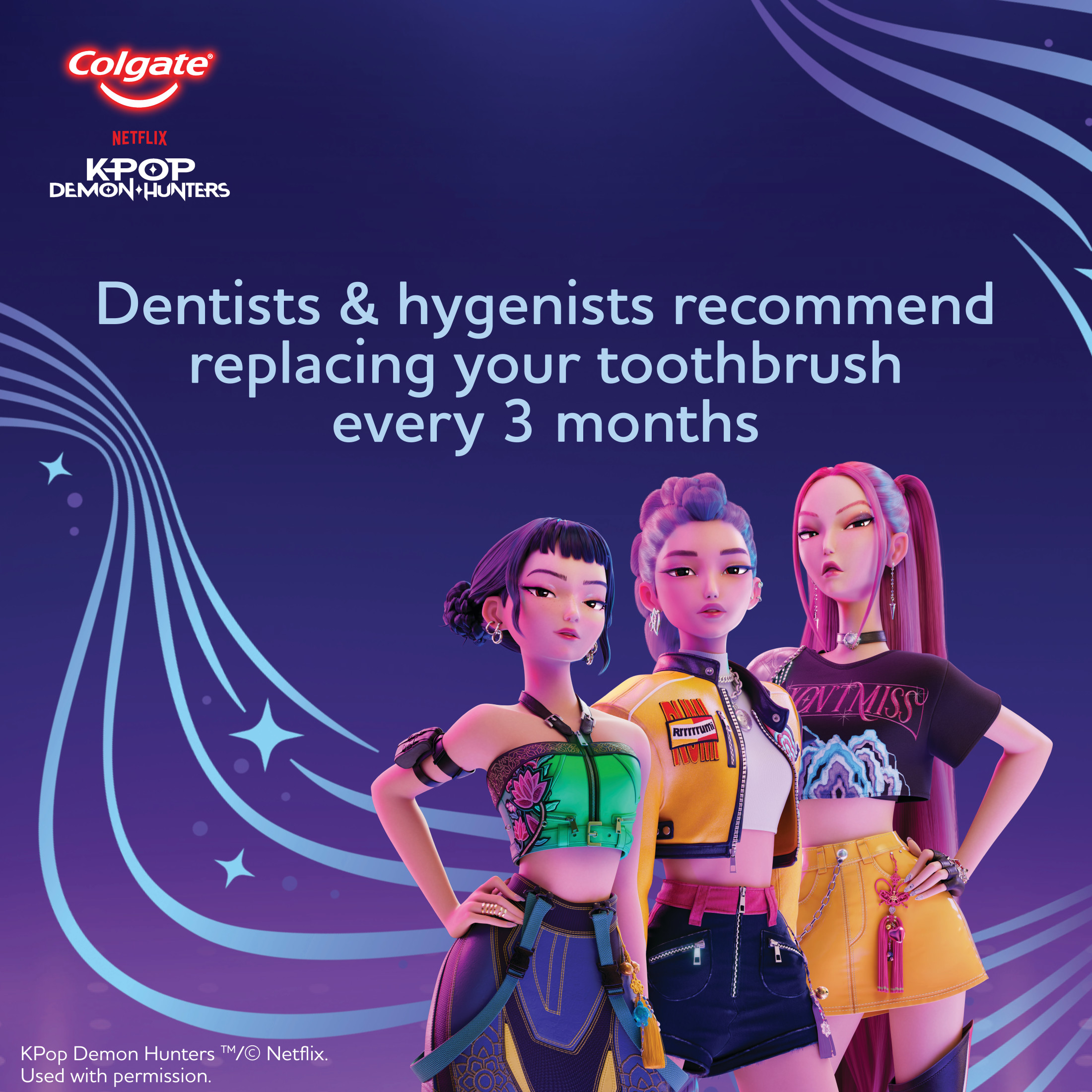 Colgate KPop Demon Hunters Kids Battery Toothbrush, Extra Soft, 1 Pack
