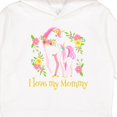 thumbnail image 3 of Inktastic I Love My Mommy Unicorn with Pink and Yellow Flowers Toddler Hoodie, 3 of 4