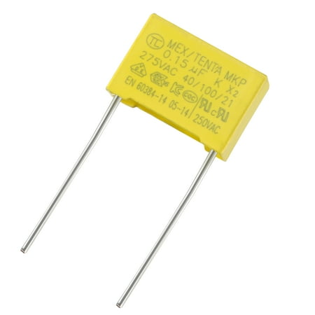 

Uxcell 0.15uF 275VAC X2 MKP Polypropylene Film Safety Capacitors 5 Pack