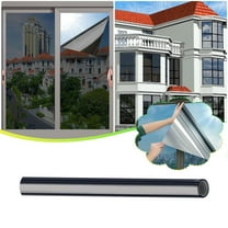 One-Way Window Film | Sun Blocking Reflective Privacy Film | 95% IR & 85% UV Blocking | Static Cling No Glue | Complete Installation Kit Included