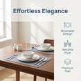 thumbnail image 3 of Unique Bargains 6 Pack Faux Leather Placemats for Kitchen Dining Table Decor Light Gray 17"x12", 3 of 7
