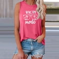 thumbnail image 2 of Gpoecd Débardeurs Graphiques pour Femmes Femmes Été Décontracté Sans Manches Col Rond Basique Chemises Noires Camisole pour Femmes 01_Hot Pink,L, 2 of 5