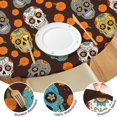thumbnail image 4 of Brown Skull Marigold Pattern Round Fitted Tablecloth with Elastic Edge,Dining Table Cover Waterproof,Outdoor Round Tablecloth for Camping,Dining,Indoor and Outdoor, 4 of 7