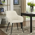 thumbnail image 3 of Andeworld Faux Leather Accent Chair Arm Chairs Living Room Chairs Leisures Chair Upholstered Chair with Metal Legs Set of 2 for Home Kitchen Office Bistro Cafe, Beige, 3 of 6