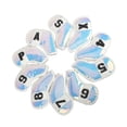 thumbnail image 2 of Enqiretly Housses de Protection 10Pcs avec Numéro de Broderie pour Fers de Golf Blanc 9x19cm 1Set, 2 of 6