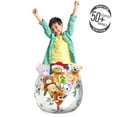 thumbnail image 3 of Floral Storage Toy Bag Chair, Paintings of Anemone Flowers with Leaves, Stuffed Animal Organizer Washable Bag, Large Size, White Multicolor, by Ambesonne, 3 of 3