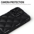 thumbnail image 5 of Dteck for Apple iPhone 13 6.1 inch,Diamond-shaped Pattern Leather Shockproof Anti-scratch Stylish Camera Lens Protection Phone Case,Black, 5 of 7