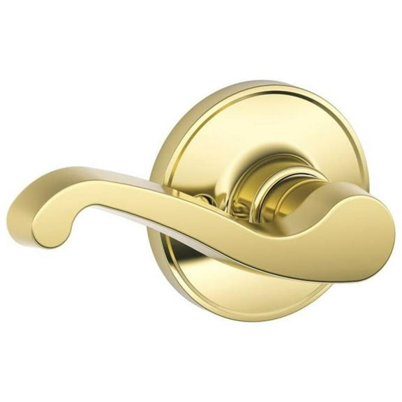 Schlage J Dexter by Schlage Bright Brass Left-Handed Dummy Door Lever