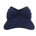 thumbnail image 4 of Augper 2023 Winter Stylish Fashion Women Sun Visor Hat Solid Wide Summer Protection Visors Ponytail Beach Cap, 4 of 4