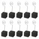 thumbnail image 1 of 10x Porta tarjetas de lugar Porta tarjetas Estante Decoración Mesa multiusos Clip de imagen para Negro, 1 of 7