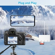 TSV USB C to SD Card Reader, Micro SD Memory Card Reader, Type C to SD Card Reader Adapter 2TB Capacity Fit for MacBook Camera Android Windows Linux