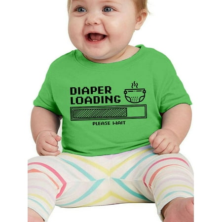 

Diaper Loading Please Wait T-Shirt Infant -Smartprints Designs 18 Months