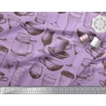 thumbnail image 1 of Soimoi Poly Georgette Fabric Jug,Wine Glass & Cups Print Fabric by Yard 42 Inch Wide, 1 of 3