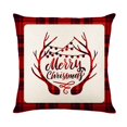 thumbnail image 2 of PiGOGI Christmas theme Pillow Covers Festive Throw Pillow Cases Xmas Decorative Cushion Covers Soft Washable for Sofa Bedroom Polyester, 2 of 7