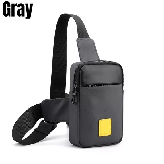 ATJIA Small Crossbody Sling Bag Chest Bag Dual Pocket Water Resistant Fanny Pack Running Phone Holder for Men Women Workout Travelling