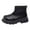 Black, variant on Fashion Shoes for Baby Girls Black Platform Booties for Toddler Girls Front Zipper Cheer Shoes Outdoor Warm Non Slip Mary Jane Shoes