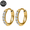 Gold(1.0*8mm), variant on 1 Pair 18G Hypoallergenic G23 Titanium Hoop Earring Crystal Ear Helix Conch Lobe Cartilage Piercing Jewelry