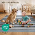 thumbnail image 4 of ODIKA 2'x3' Ultra-Soft Accent Mat, Striped Vintage Farmhouse Colorblock Bands Distressed Border None Washable, Bare feet friendly, Easy Care Indoor rug for Bedside, Footrest, 4 of 7