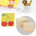 thumbnail image 6 of BLESIYA 10 Pieces Wood Squares Cutouts Plaques Versatile Wood Sign Blank Wood Slices, 6 of 8