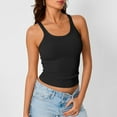 thumbnail image 4 of Timegard Womens Tank Top Ribbed Plus Size U Neck Slim Comfy Sleeveless Workout Gym Tee Camis Summer, 4 of 7