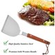 thumbnail image 3 of 1 pieza de espátula para barbacoa, espátula para teppanyaki, espátula para barbacoa con mango de madera, espátula versátil para bistec de acero inoxidable con mango de madera para asar teppanyaki, ham kaili Sencillez, 3 of 4