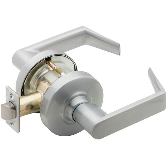 Schlage ND10S RHO 626 Passage Lever Lockset, Satin Chrome Finish.