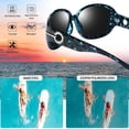 thumbnail image 3 of Lentes de Sol Joopin Trendy con Estampado de Leopardo Azul para Mujer, 3 of 6