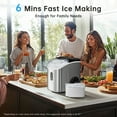 thumbnail image 6 of Philergo Nugget Ice Maker Countertop, 35lbs/24H with Self-Cleaning Function Pellet Ice Maker for Home, Kitchen, Office, Stainless Steel, 6 of 8