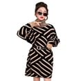 thumbnail image 2 of KYAIGUO Robe Pull d'Hiver pour Filles Manches Longues Robe Pull Rayée Col Roulé Jupe Pull Tricotée 5-15T, 2 of 9