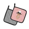 thumbnail image 2 of Caroline's Treasures Baker African on Pink Pair of Pot Holders, 2 of 3