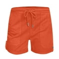 thumbnail image 4 of CALAFEBILA Cargo Shorts for Women Plus Size Drawstring Casual Women's Plus Size Shorts with Pockets, 4 of 5