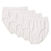Bali Comfort Revolution Seamless Diamond Microfiber Brief (Pack of 4) 4 White Diamond