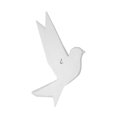thumbnail image 2 of Sagebrook Home Resin 8" Origami Bird Wall Decor, White, 2 of 2