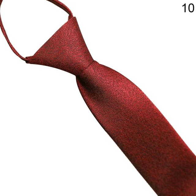 Trayknick Business Tie Striped Zipper Men Plaid All Match Neck Tie for Wedding
