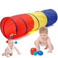 thumbnail image 2 of OUSITAID Tunnel pour Bébé de 150 Pouces, Lot de 2, Tunnel de Rampement pour Enfants, Tunnel de Jeu de 6 Pieds, Tunnel de Jeu Coloré, Tube de Rampement, Tente de Jeu, Tunnel pour Enfants Intérieur Extérieur, Jouets Tunnel, Tunnel d'Escalade à Verrouillage Torsadé pour Tout-Petit, 2 of 12