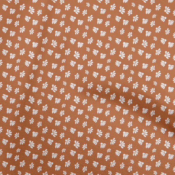 oneOone Cotton Jersey Orange Fabric Floral Fabric For Sewing Printed Craft Fabric By The Yard 58 Inch Wide