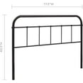 thumbnail image 3 of Ergode Serena King Steel Headboard - Brown, 3 of 4