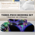 thumbnail image 6 of Sleepwish 3 Pieces Psychedelic Alien Printed Bedding Duvet Cover Set Full for Kids Hippie Bedroom Decor, 6 of 8