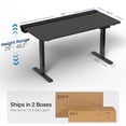 thumbnail image 3 of VIVO Electric 60" x 30" Desk, Full Pad, Black Hidden Cable Tabletop, Black Frame, 3 of 5