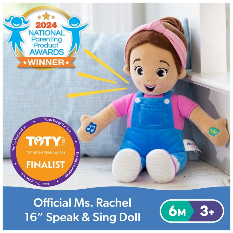 Ms. Rachel Speak & Sing 16-Inch Plush Doll for Ages 6 Months to 3+ Years