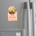 thumbnail image 6 of Round Fridge Magnets, 1Pcs 2.2in Cute Refrigerator Magnets Decorative for Whiteboard, Classroom, Locker, Kitchen, Birthday Gifts - Vintage Eiffel Tower with Roses And Butterflies, 6 of 6
