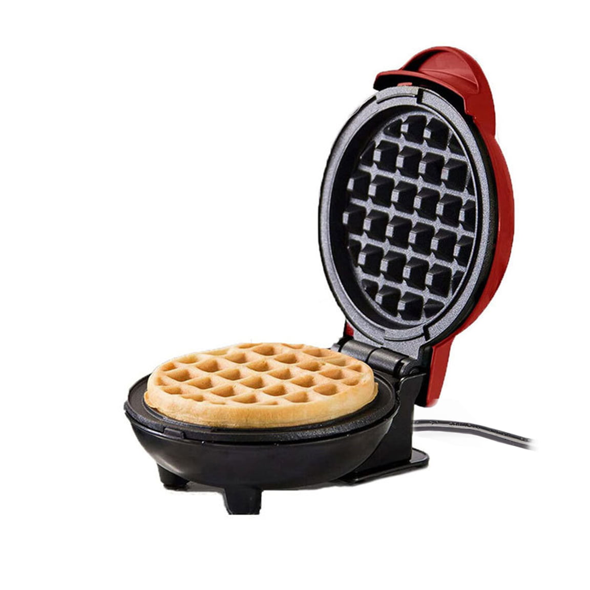 1pc 350w 4-inch Mini Waffle Maker Machine, Plug-in Type, Round