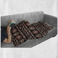 thumbnail image 5 of Aztec Soft Flannel Fleece Throw Blanket, Sketch Triangles in Patchwork Folk Art Style in Vivid Tones, Cozy Plush for Indoor and Outdoor Use, 70" x 90", Almond Dark Pink, by Ambesonne, 5 of 5