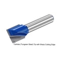 thumbnail image 3 of Unique Bargains 13mm Dia 8mm Shank Bottom Cleaning Router Bit 2 Flutes Carbide Tipped Cutter Uncoated for Woodworking, 3 of 5