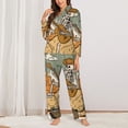 thumbnail image 2 of Fotbe Skeleton Cowboy And Guitar Pattern Long Sleeve Pajama Set for Women,Sleepwear Set,2-piece Loungewear Set,Soft PJs Comfy Nightwear with Pockets -Medium, 2 of 7
