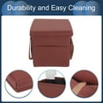 thumbnail image 5 of Unique Bargains car trash can 1 Pc Garbage Bag Middle Seat Faux Leather trash bin Red 1 Pcs (S), 5 of 6