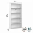 thumbnail image 2 of Hybrid Tall 5 Shelf Bookcase in White - Engineered Wood, 2 of 6