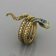 thumbnail image 5 of Snake 18k Yellow Gold Plated Ring Cubic Zircon Fashion Party Ring Sz 6-10, 5 of 8