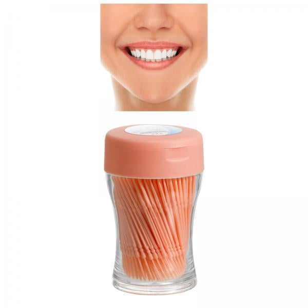 2x200x Palillos De Dientes Herramienta De Limpieza De Dientes Cepillo De Dientes Palillo De Dientes Naranja 2 piezas